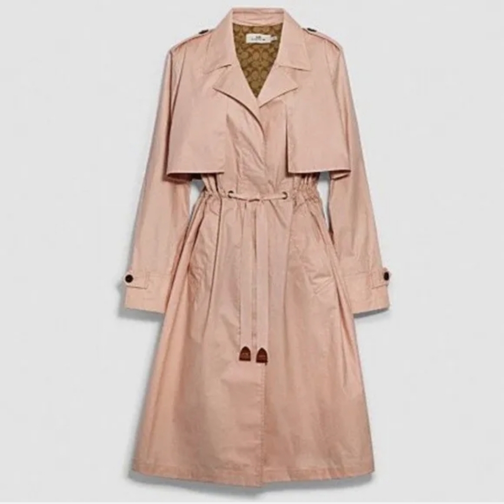 COACH Lightweight Overcoat - Pale Pink